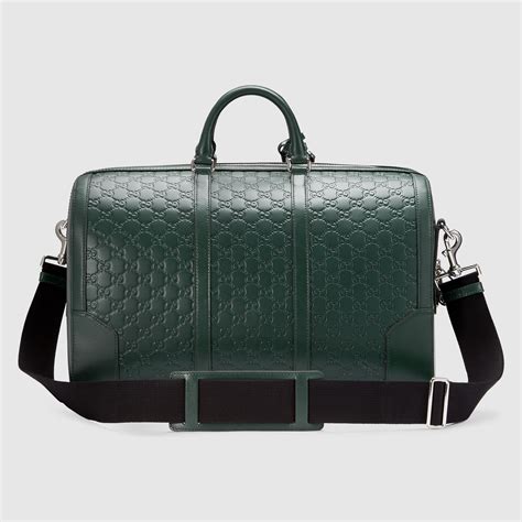 men's signature leather gucci duffle|gucci duffle handbags.